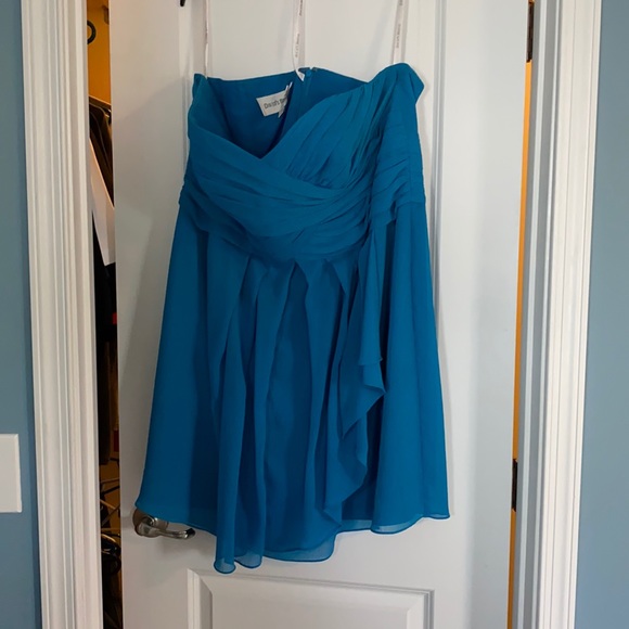 David’s Bridal strapless chiffon dress - Picture 2 of 3